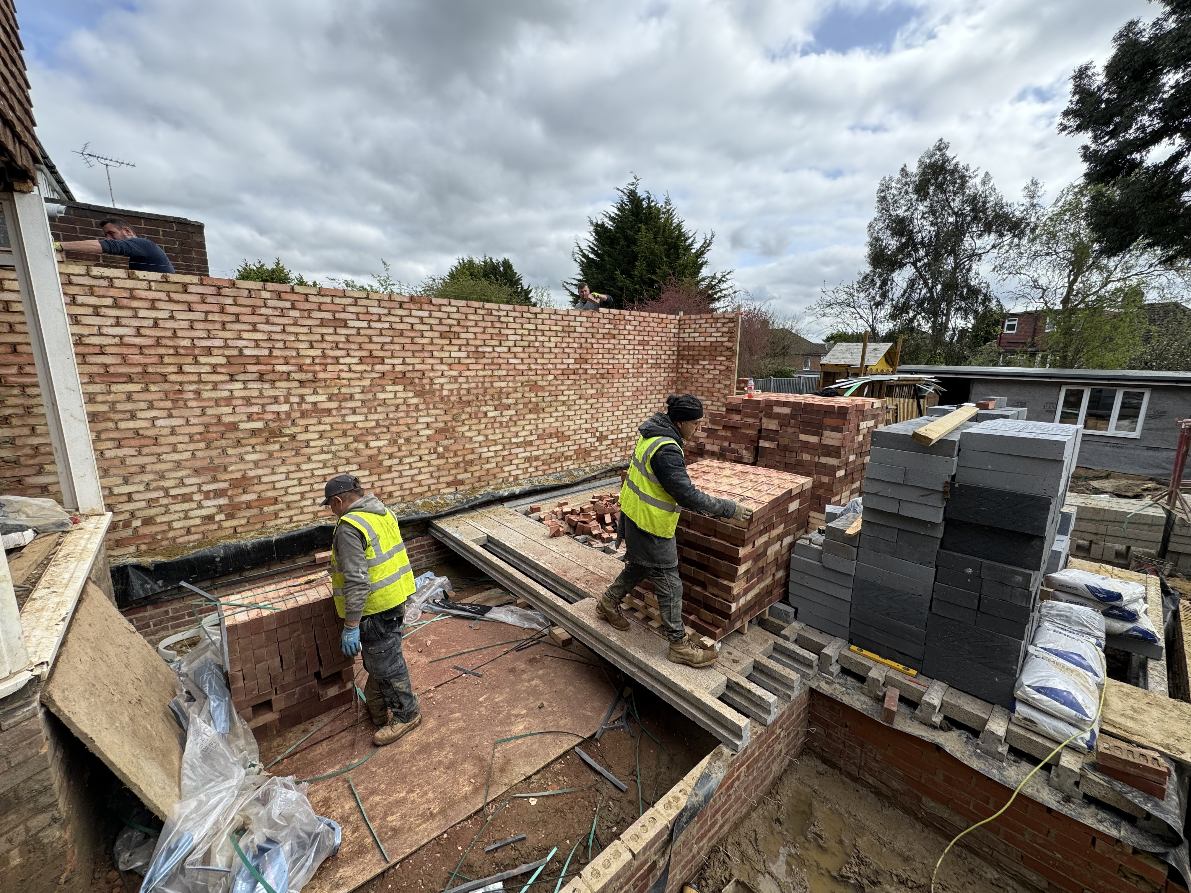 Construction workers on site